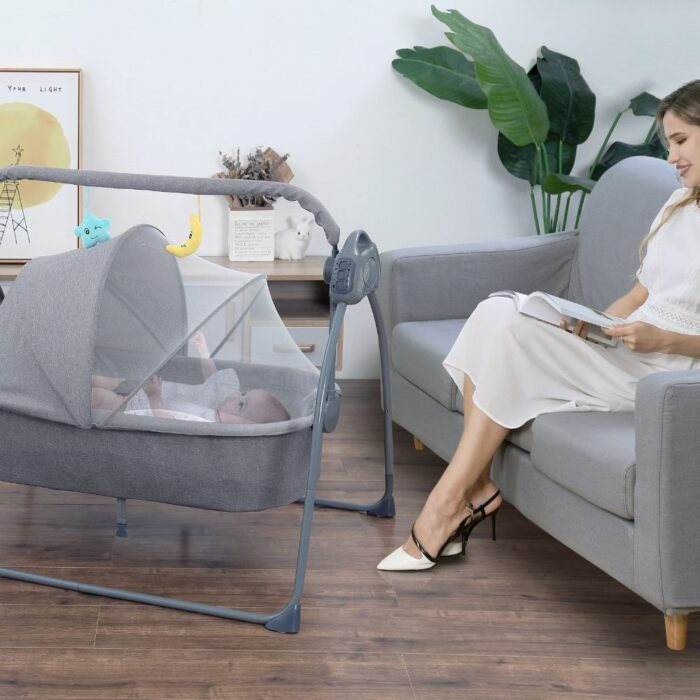 Baby Cradle gray tone grey