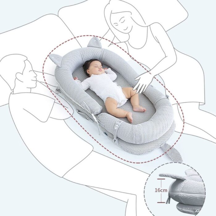 Soft Breathable Newborn Lounger Bed Baby Nest